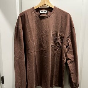 Miu Miu Brown Long Sleeve Shirt